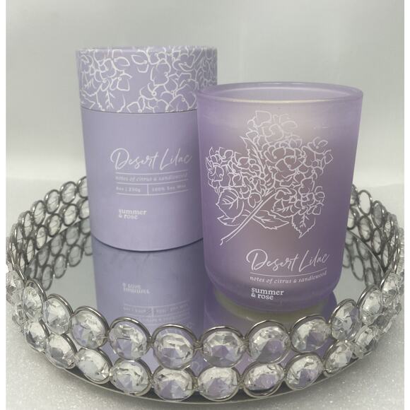 Desert Lilac Candle - Summer & Rose - NEW - Picture 1 of 6